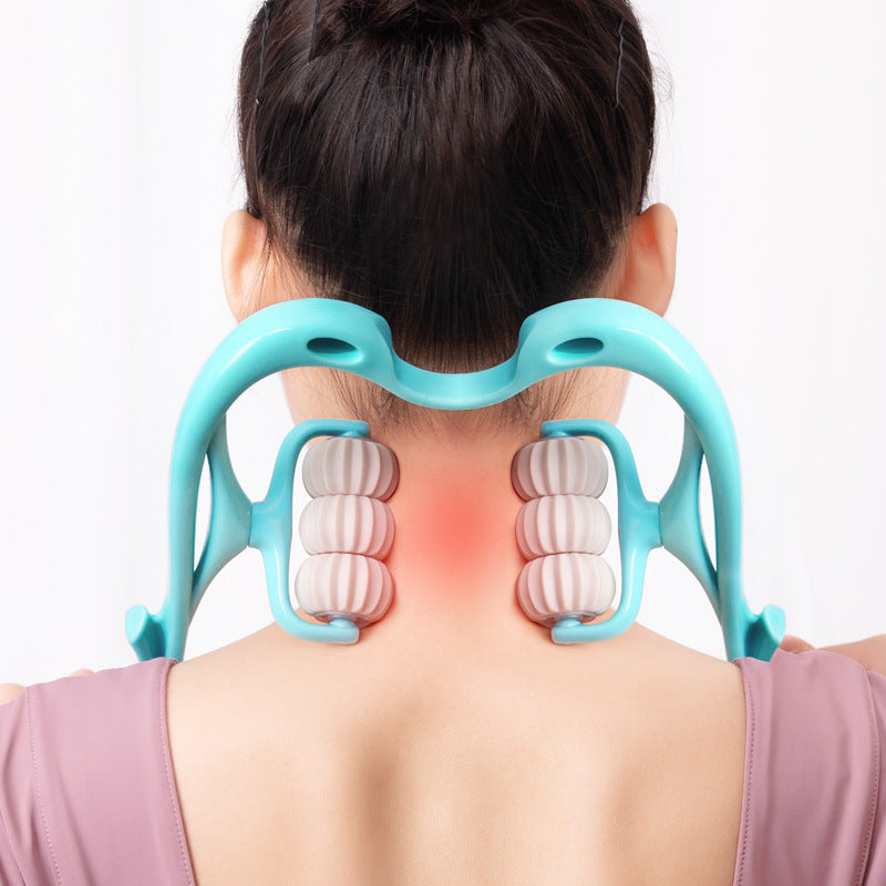 “Multifunctional Neck and Shoulder Massager Roller – Pain Relief Tool”