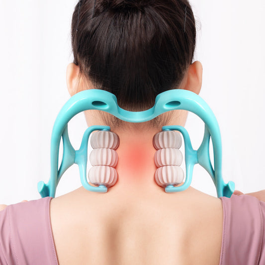 “Multifunctional Neck and Shoulder Massager Roller – Pain Relief Tool”