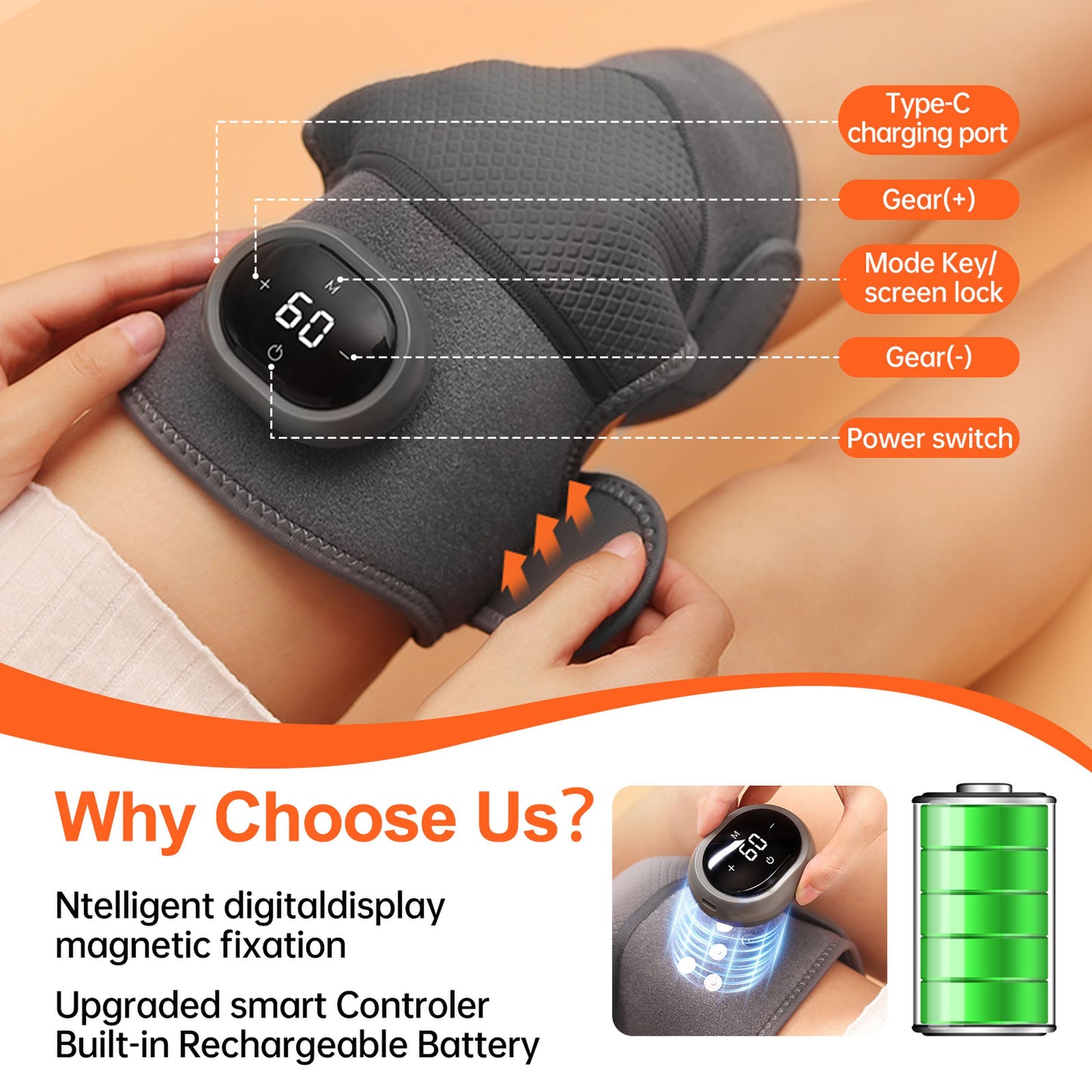 Trending Rechargeable Knee Comfort Pad Smart Relief Portable Care